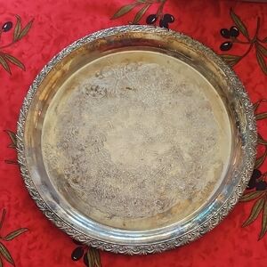 Elegant Silver Plated Serving Tray